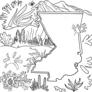 Idaho State Map Coloring Page 57343-45383