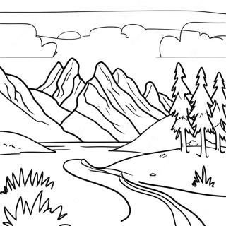 Page À Colorier D'un Beau Paysage De L'idaho 57344-45377