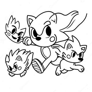 Sonic The Hedgehog Running With Wolves Coloring Page 57354-45369