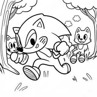 Sonic The Hedgehog Running With Wolves Coloring Page 57354-45370