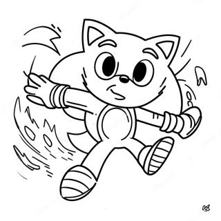 Sonic The Hedgehog Running With Wolves Coloring Page 57354-45371