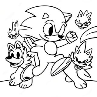 Sonic The Hedgehog Running With Wolves Coloring Page 57354-45372