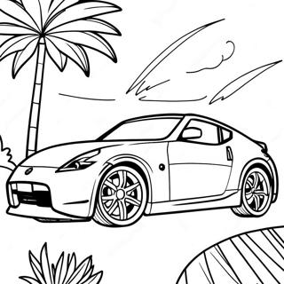 Page À Colorier De La Voiture De Sport Nissan 370z 57373-45397