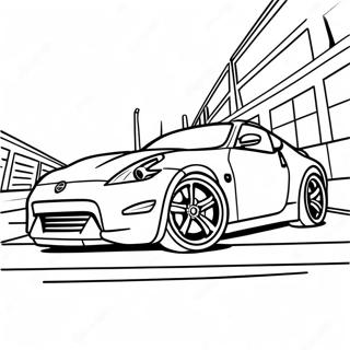 Nissan 370z Sports Car Coloring Page 57373-45399