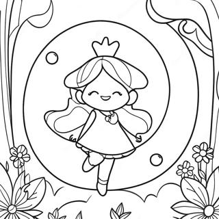 Moon Fairy Magical Garden Coloring Page 57383-45402