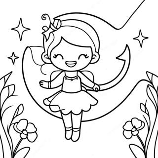 Moon Fairy Magical Garden Coloring Page 57383-45404