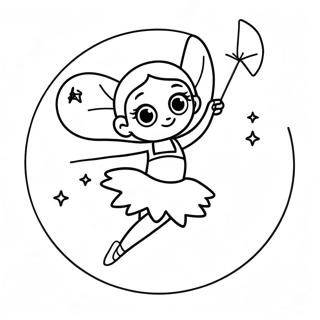 Enchanting Moon Fairy Dancing In The Night Coloring Page 57384-45396