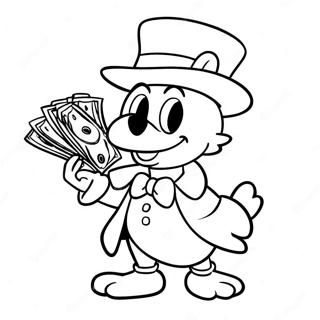 Scrooge Mcduck With Money Bags Coloring Page 57394-45417