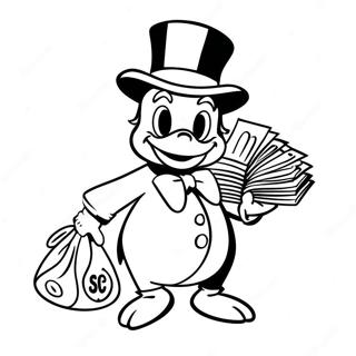 Scrooge Mcduck With Money Bags Coloring Page 57394-45418