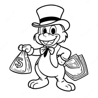 Scrooge Mcduck With Money Bags Coloring Page 57394-45420