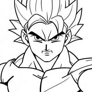 Gohan Super Saiyan 2 Intense Battle Coloring Page 57474-45481