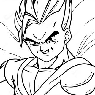 Gohan Super Saiyan 2 Intense Battle Coloring Page 57474-45482