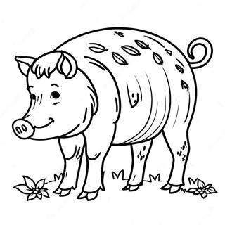 Wild Boar Coloring Page 57493-45486