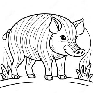 Wild Boar Coloring Page 57493-45487