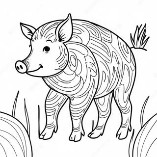 Wild Boar Coloring Page 57493-45488