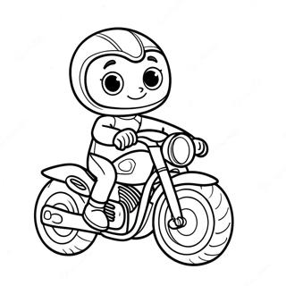 Ricky Zoom On His Motorcycle Coloring Page 57524-45512