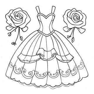 Page À Colorier Robe De Quinceanera 57563-45545