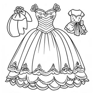 Quinceanera Dress Coloring Page 57563-45546