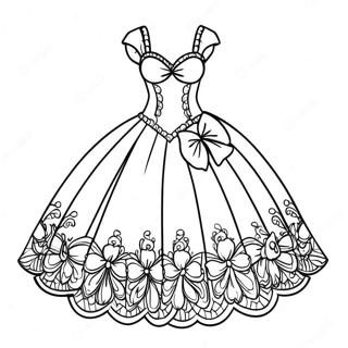 Quinceanera Dress Coloring Page 57563-45547