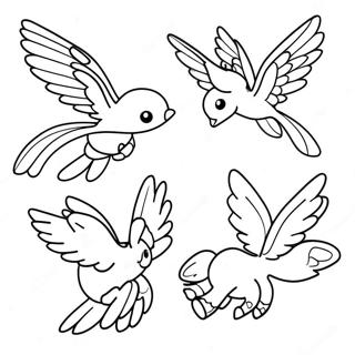 Magical Creatures In Flight Coloring Page 57574-45553