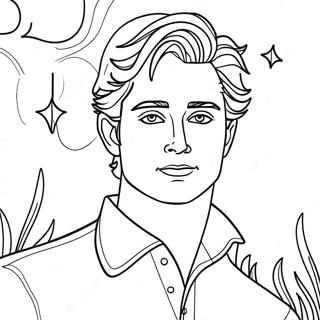 Edward Cullen Sparkling In The Sun Coloring Page 57584-45562