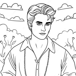 Edward Cullen Sparkling In The Sun Coloring Page 57584-45563