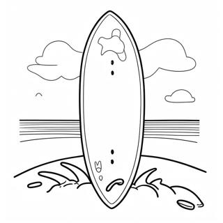 Colorful Surfboard On The Beach Coloring Page 57594-45580