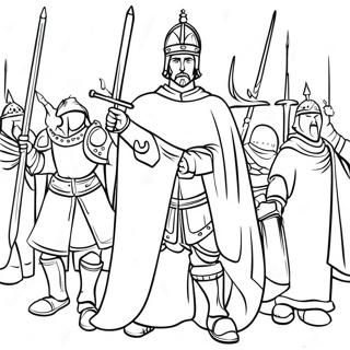 King Arthur And Knights Coloring Page 57604-45570