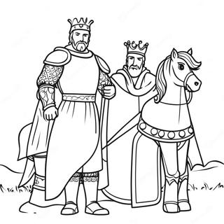 King Arthur And Knights Coloring Page 57604-45571