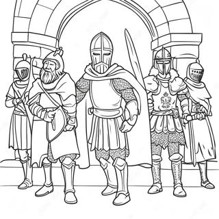 King Arthur And Knights Coloring Page 57604-45572