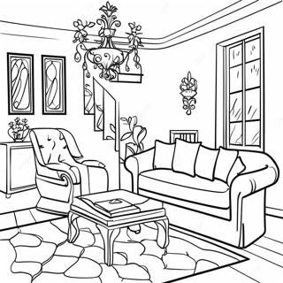 House Interior Coloring Page 5760-4594