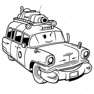 Ghostbusters Ecto 1 Coloring Pages