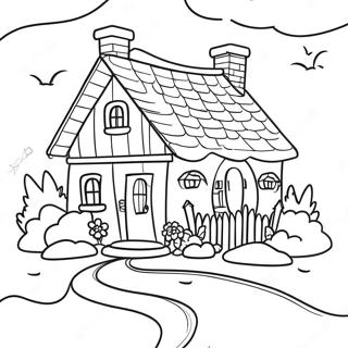 Cozy Cottage Coloring Page 5761-4585