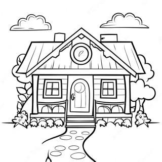 Cozy Cottage Coloring Page 5761-4587