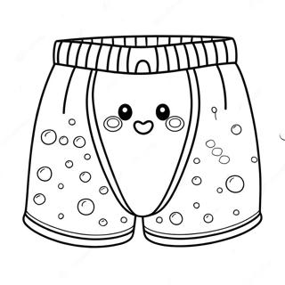 Cute Cartoon Underwear Coloring Page 57633-45593