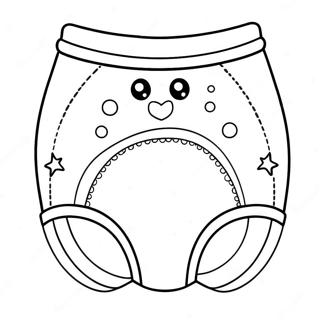 Cute Cartoon Underwear Coloring Page 57633-45594