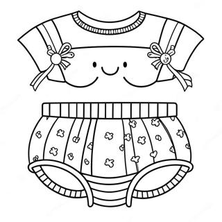 Cute Cartoon Underwear Coloring Page 57633-45595