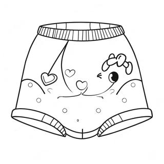 Cute Cartoon Underwear Coloring Page 57633-45596