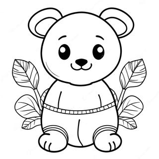 Funny Animal Underwear Coloring Page 57634-45605