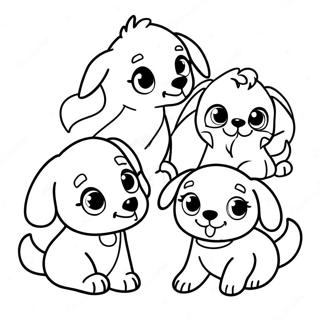 Playful Disney Puppies Coloring Page 57644-45628