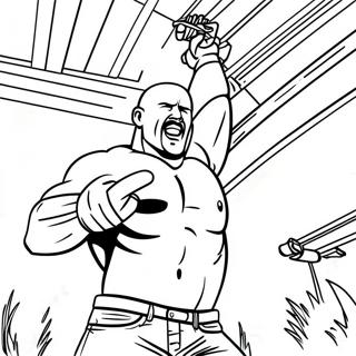 Stone Cold Steve Austin In Action Coloring Page 57664-45633