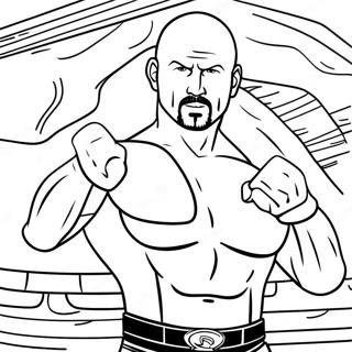 Stone Cold Steve Austin In Action Coloring Page 57664-45634