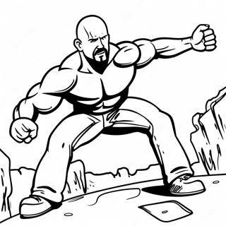 Stone Cold Steve Austin In Action Coloring Page 57664-45635