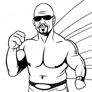 Stone Cold Steve Austin In Action Coloring Page 57664-45636