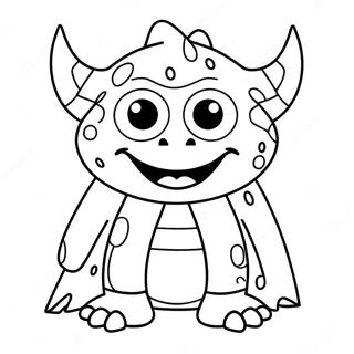 Friendly Monster Zero Coloring Page 57694-45655