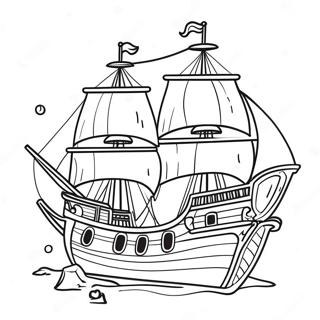 Pirate Ship Coloring Pages