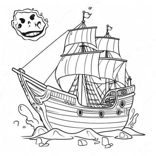 Pirate Ship Adventure Coloring Page 5770-4584