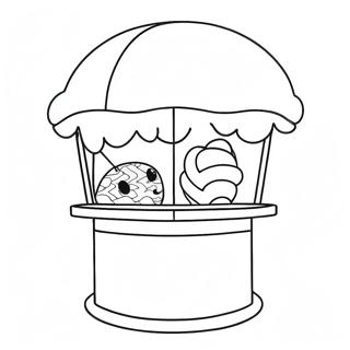 Colorful Cotton Candy Stand Coloring Page 57714-45675