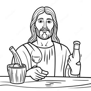 Jesus Turns Water Into Wine Coloring Page 57733-45682