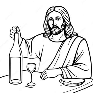 Jesus Turns Water Into Wine Coloring Page 57733-45684